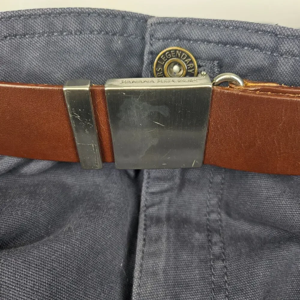 BANANA REPUBLIC GENUINE ITALIAN LEATHER BELT – WOMEN’S M –  HOLELESS LOCK BUCKLE